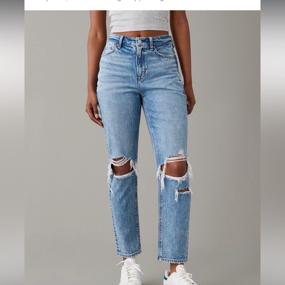 AE Strigid Ripped Mom jeans